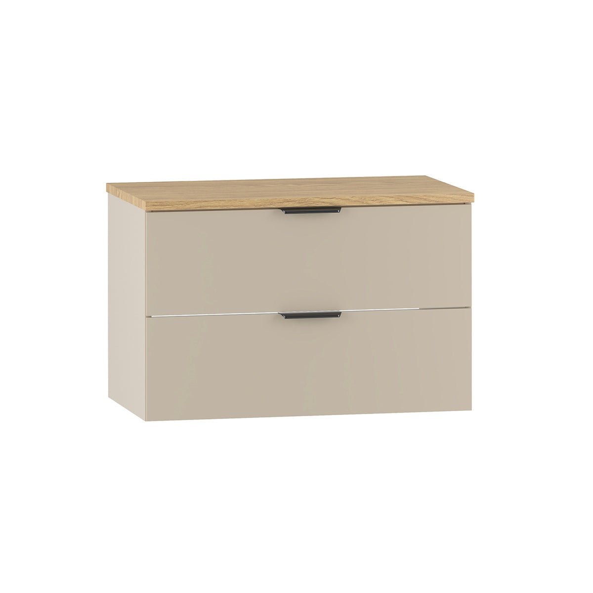 Szafka pod umywalkę 80 cm z blatem Astrid w kolorze kaszmiru i drewna