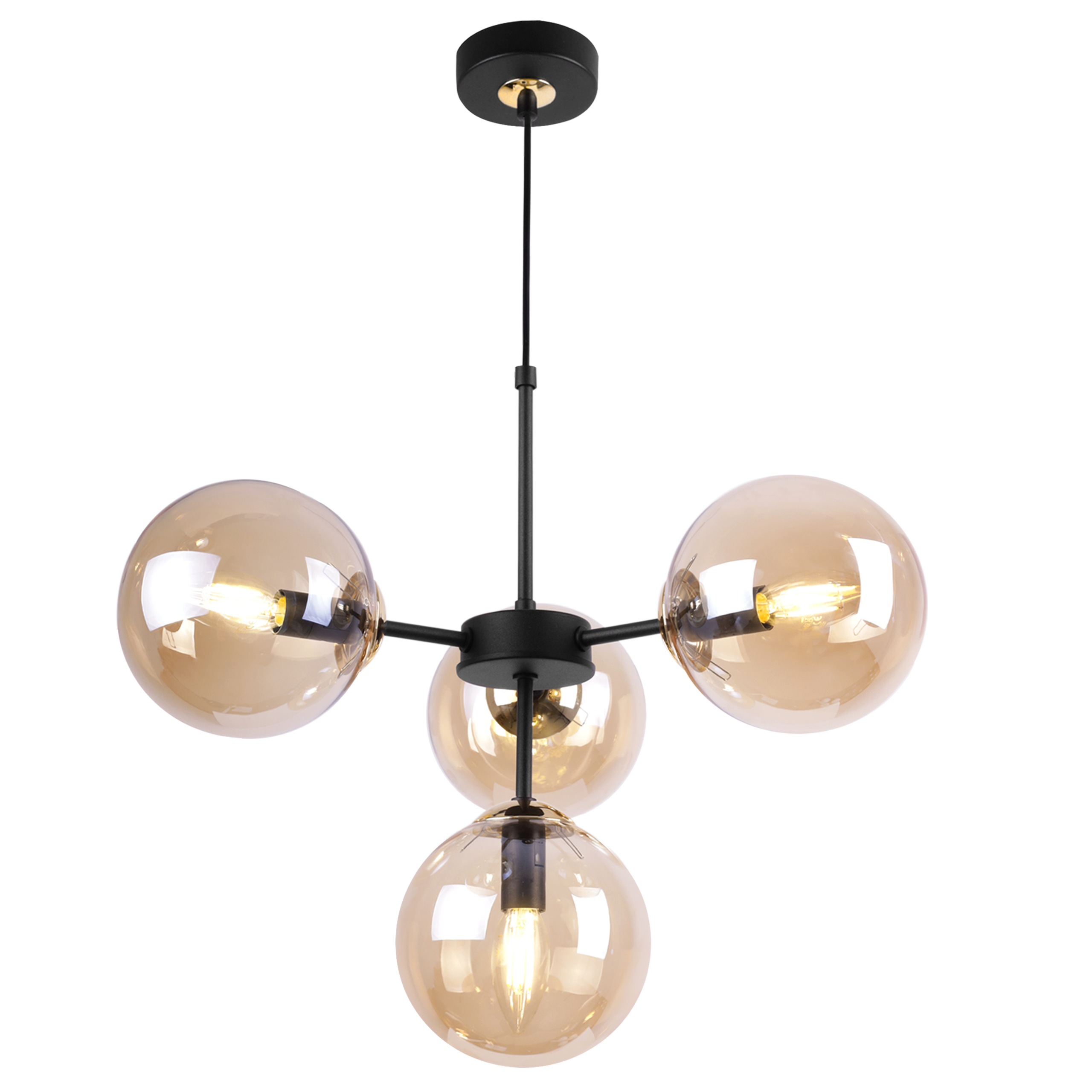 Lampa sufitowa wisząca Light Home LH Imperia 4x E14 60W miodowy/złoty