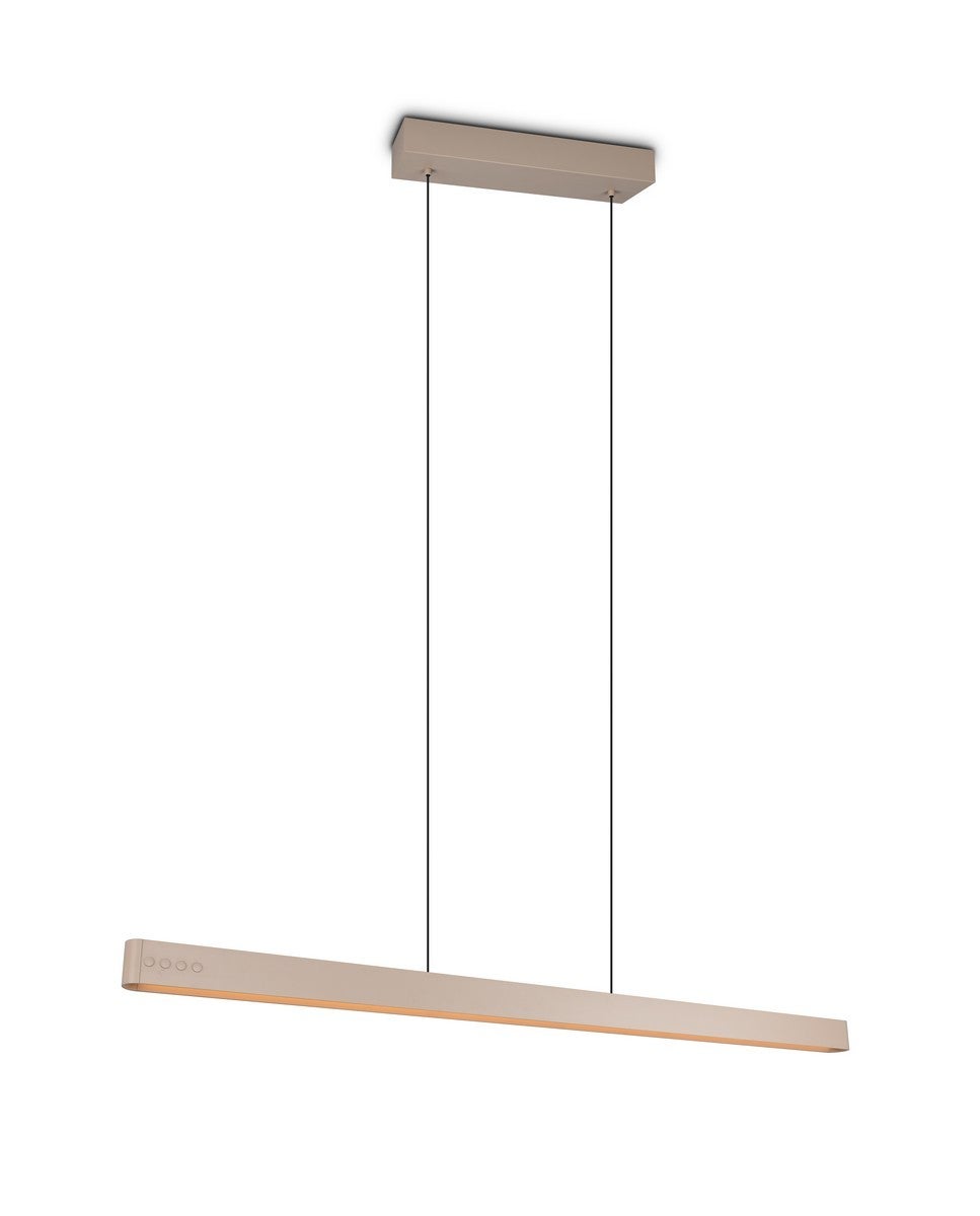 Lampa wisząca z pilotem LED DONEGAL 40W Odcienie bieli 4650lm metal beżowa wym:180x150x13,4cm IP20 Trio