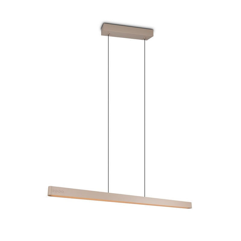 Lampa wisząca z pilotem LED DONEGAL 40W Odcienie bieli 4650lm metal beżowa wym:180x150x13,4cm IP20 Trio