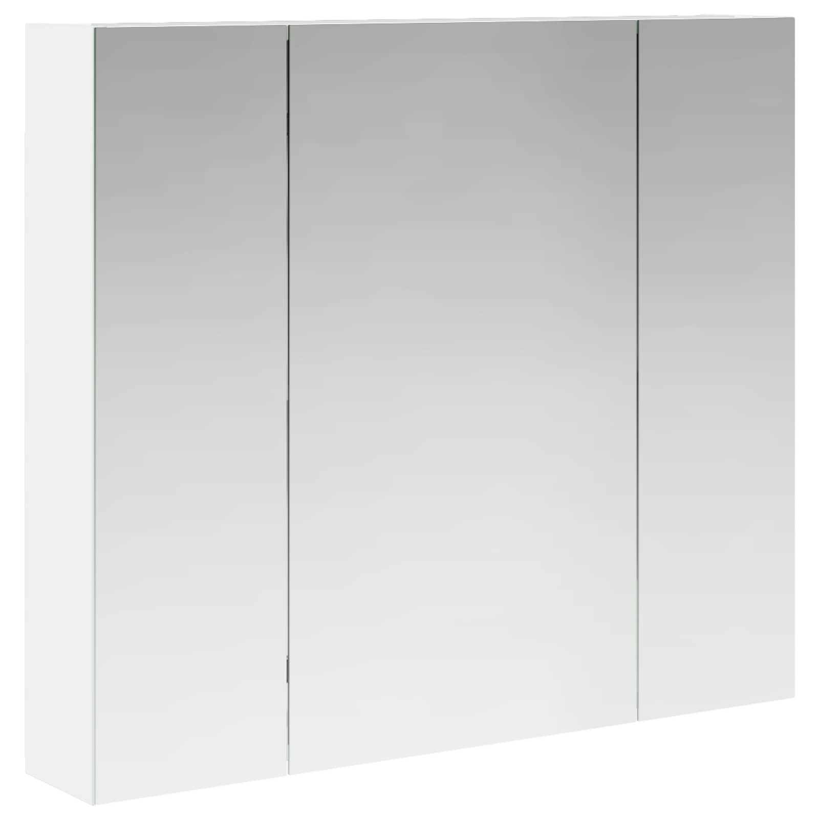 Szafka z lustrem do łazienki Biały 80 x 14.5 x 70 cm