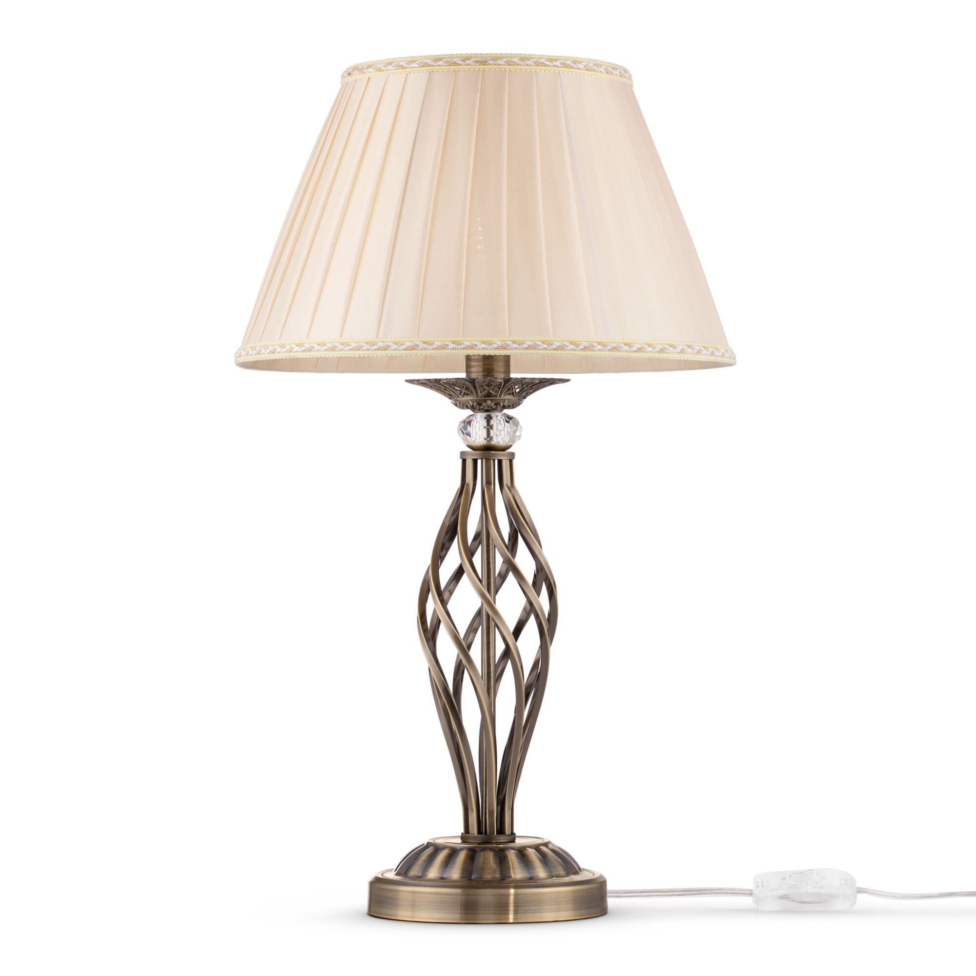 Lampa stołowa klasyczna z abażurem Grace Maytoni RC247-TL-01-R