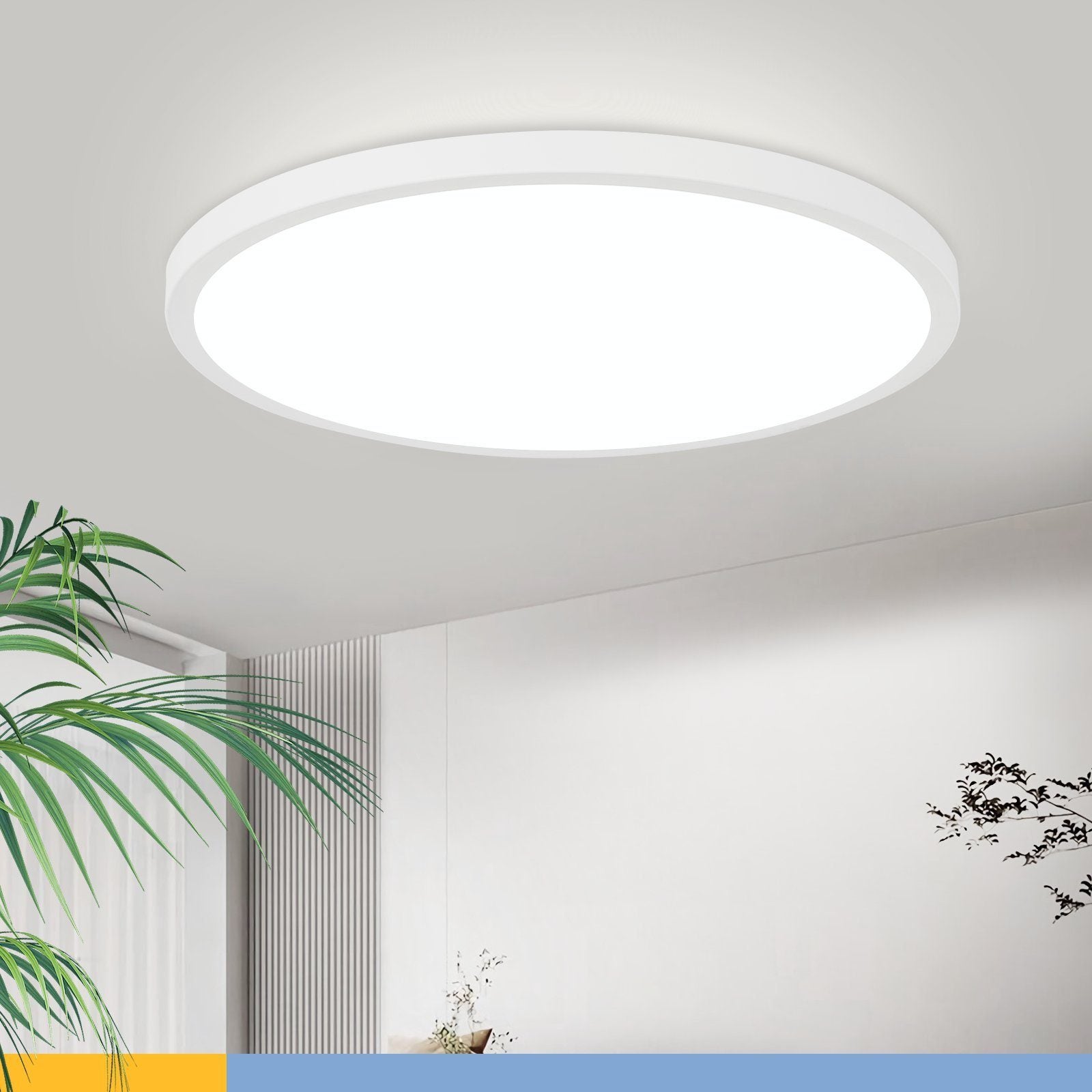 NETTLIFE Lampa sufitowa LED do łazienki Ø30cm Lampa do sypialni Lampa kuchenna Płaska 4000K 18W Lampa łazienkowa IP44