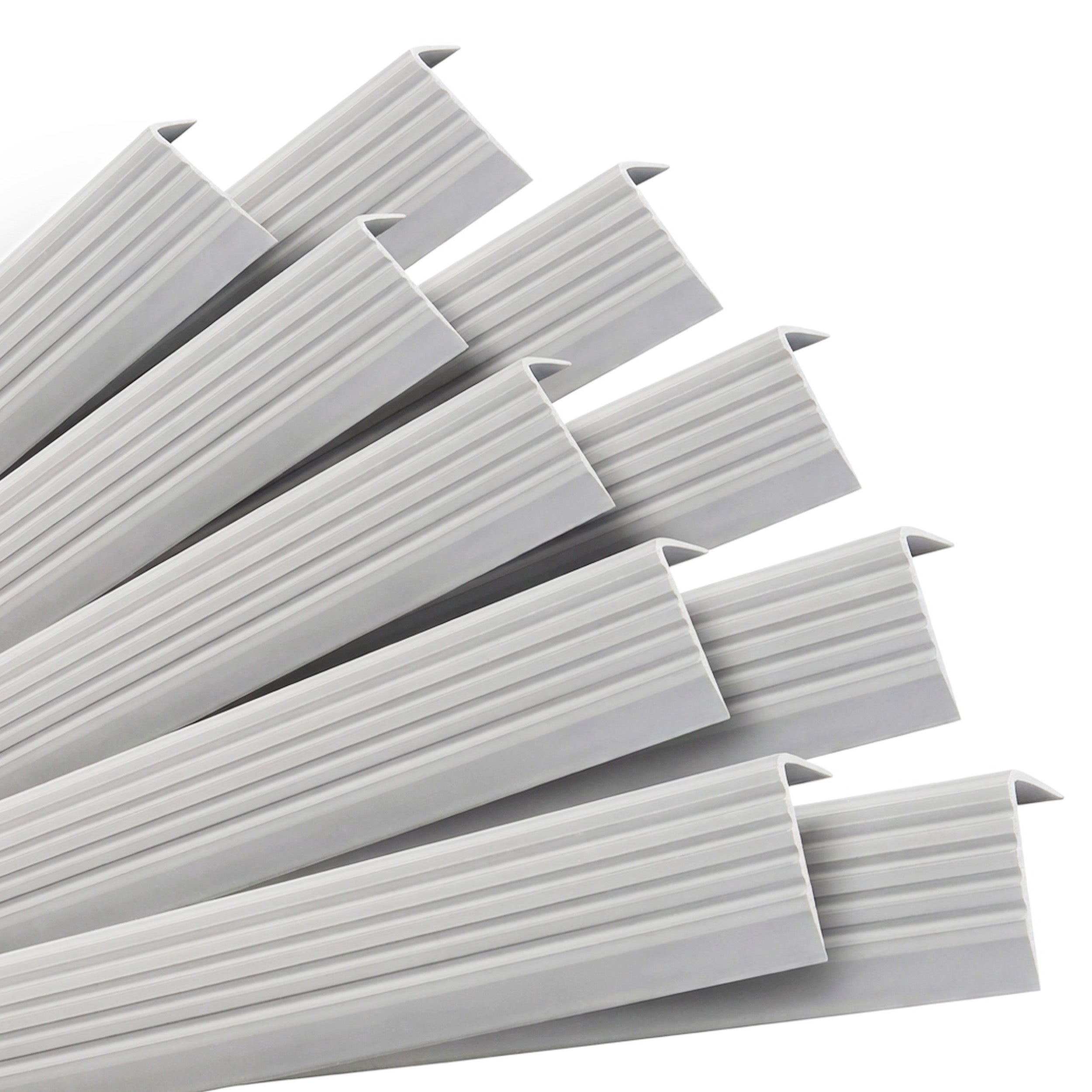 10x Profil schodowy PVC 40x25 mm - samoprzylepny, antypoślizgowy, 100 cm, szary