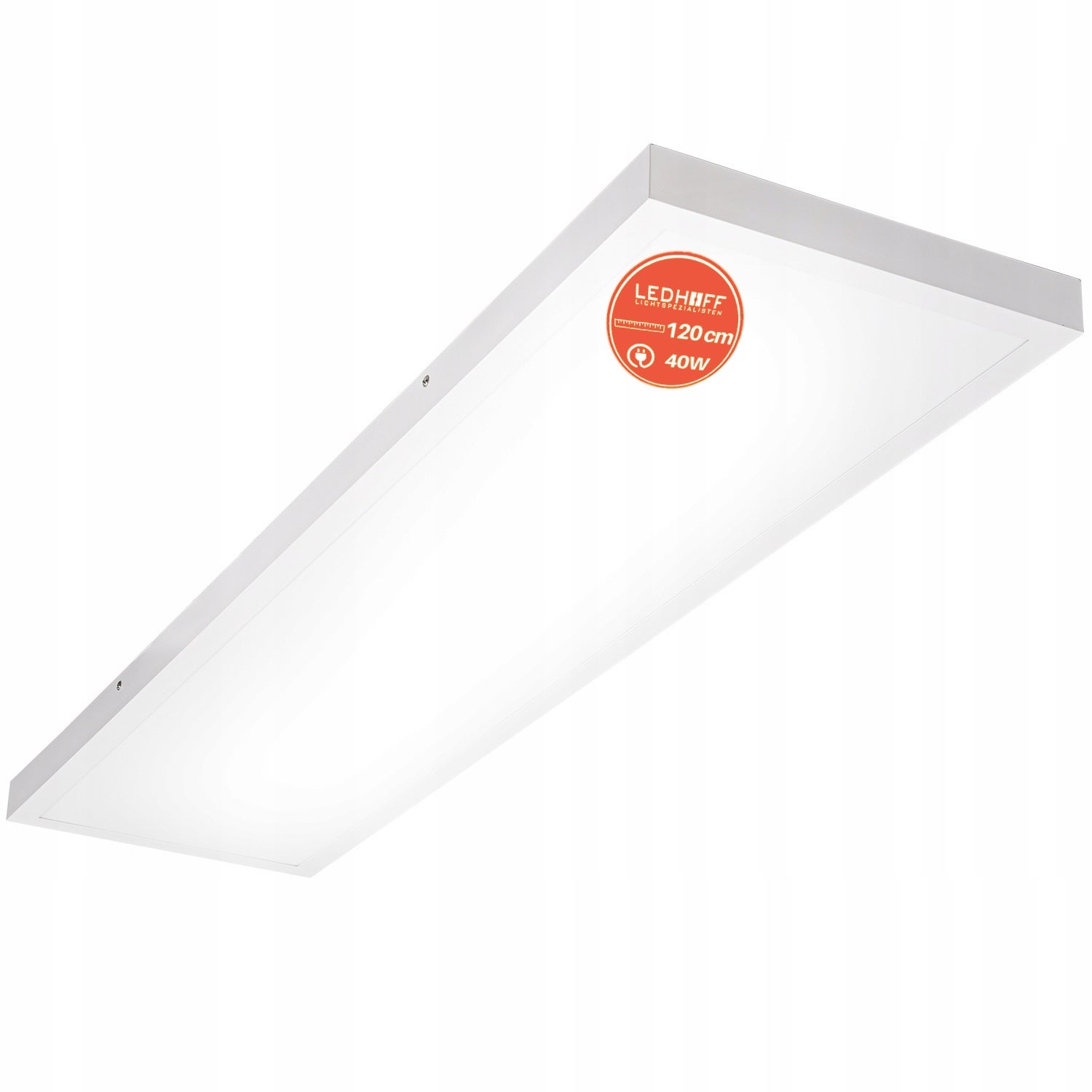 Panel Natynkowy LED prostokąt Oprawa Lampa sufitowa 120x30cm Mocny Panel BIAŁY 4000K 4800lm Światło naturalne - LEDHOFF