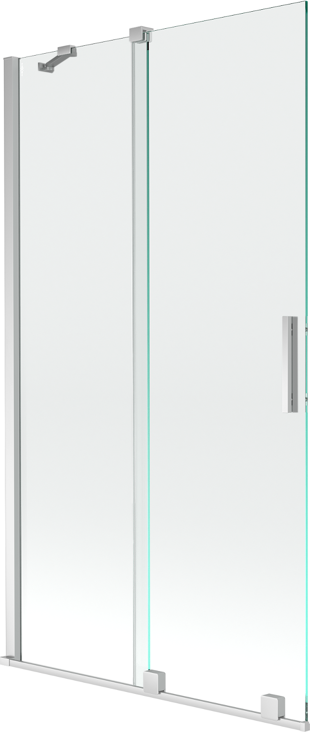 Mexen Velar parawan nawannowy 2-skrzydłowy rozsuwany 100 x 150 cm, transparent, chrom - 896-100-000-01-01