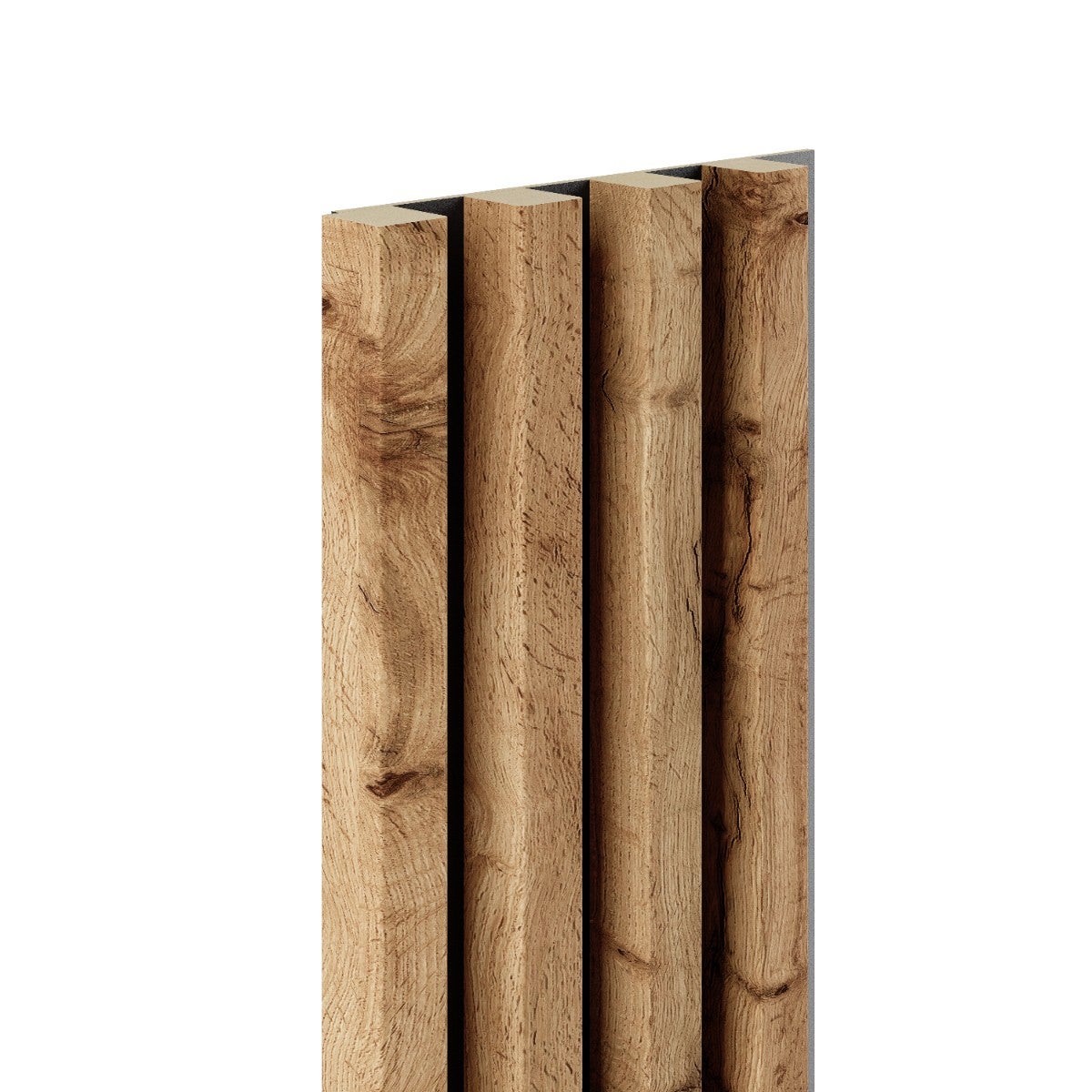 Lamel ścienny na czarnej płycie HDF Marbet Design WOODLINE MAXI 2700x177 Dąb Wotan 1 szt.