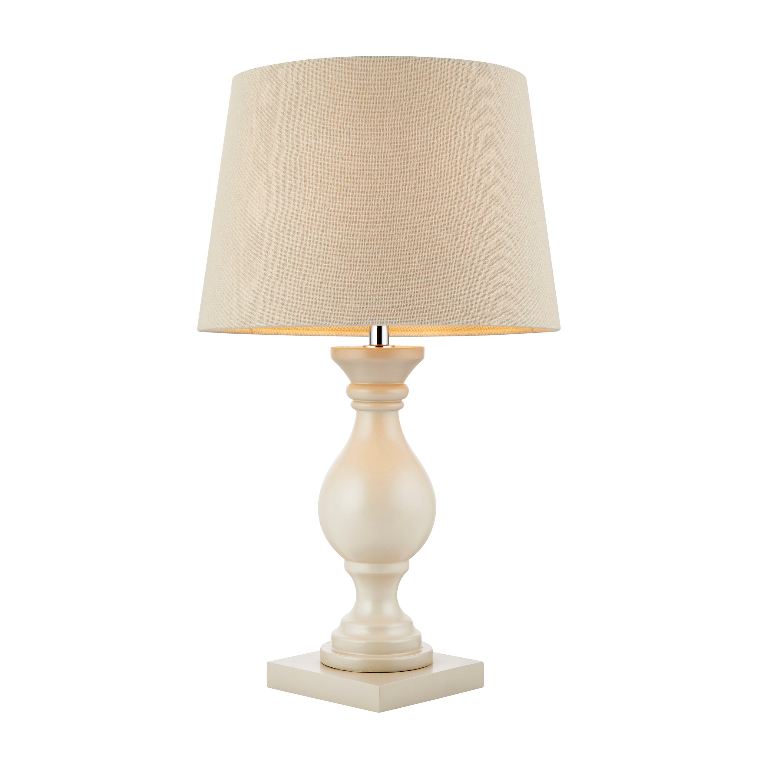 Lampa stołowa klasyczna z abażurem kremowa drewniana 1xE14 40W MARSHAM Endon