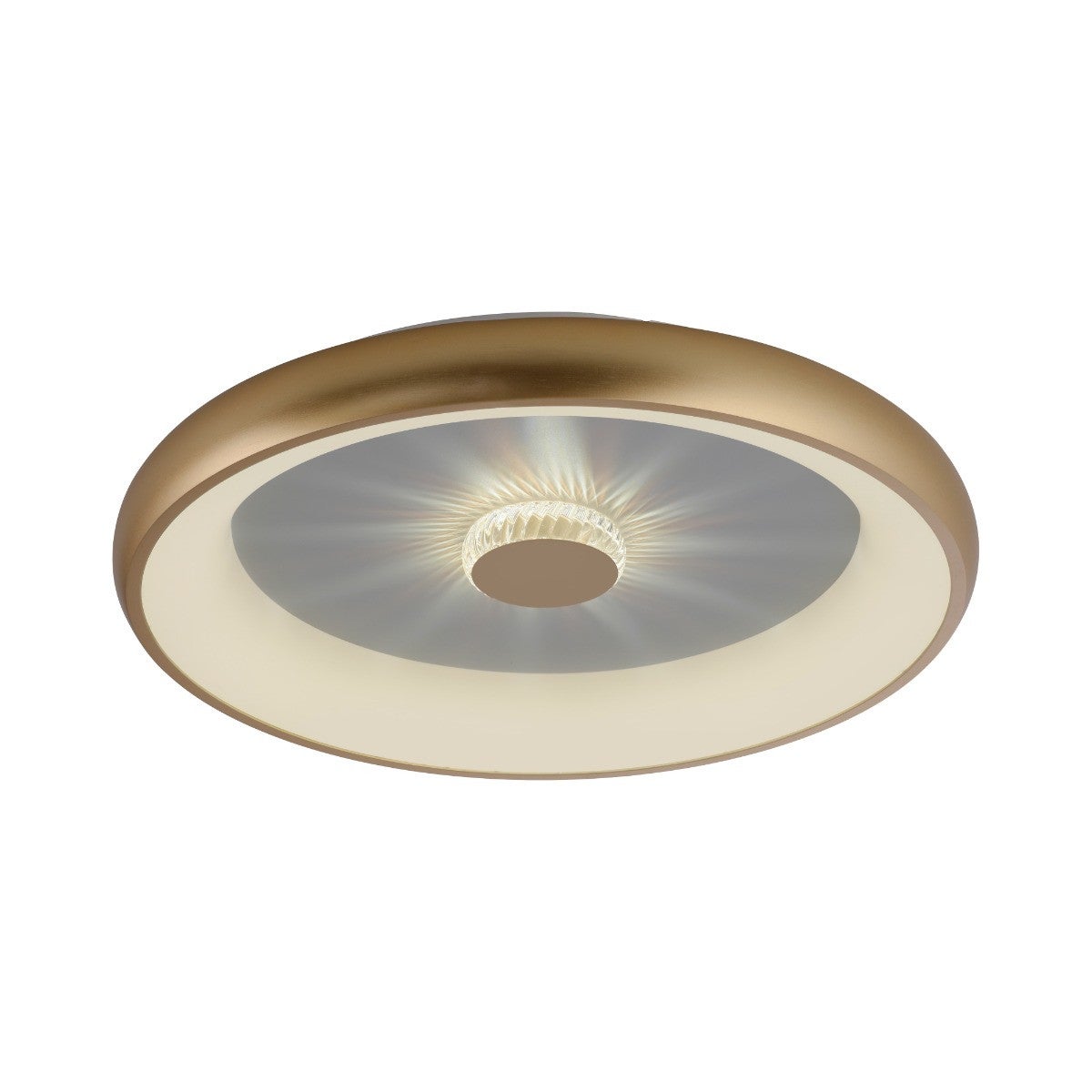 Półwpuszczana lampa sufitowa Spring Vertigo z wbudowaną diodą LED, matowy mosiądz, 1 x 37 W LED, ściemnialna w zakresie 2700–5000 K