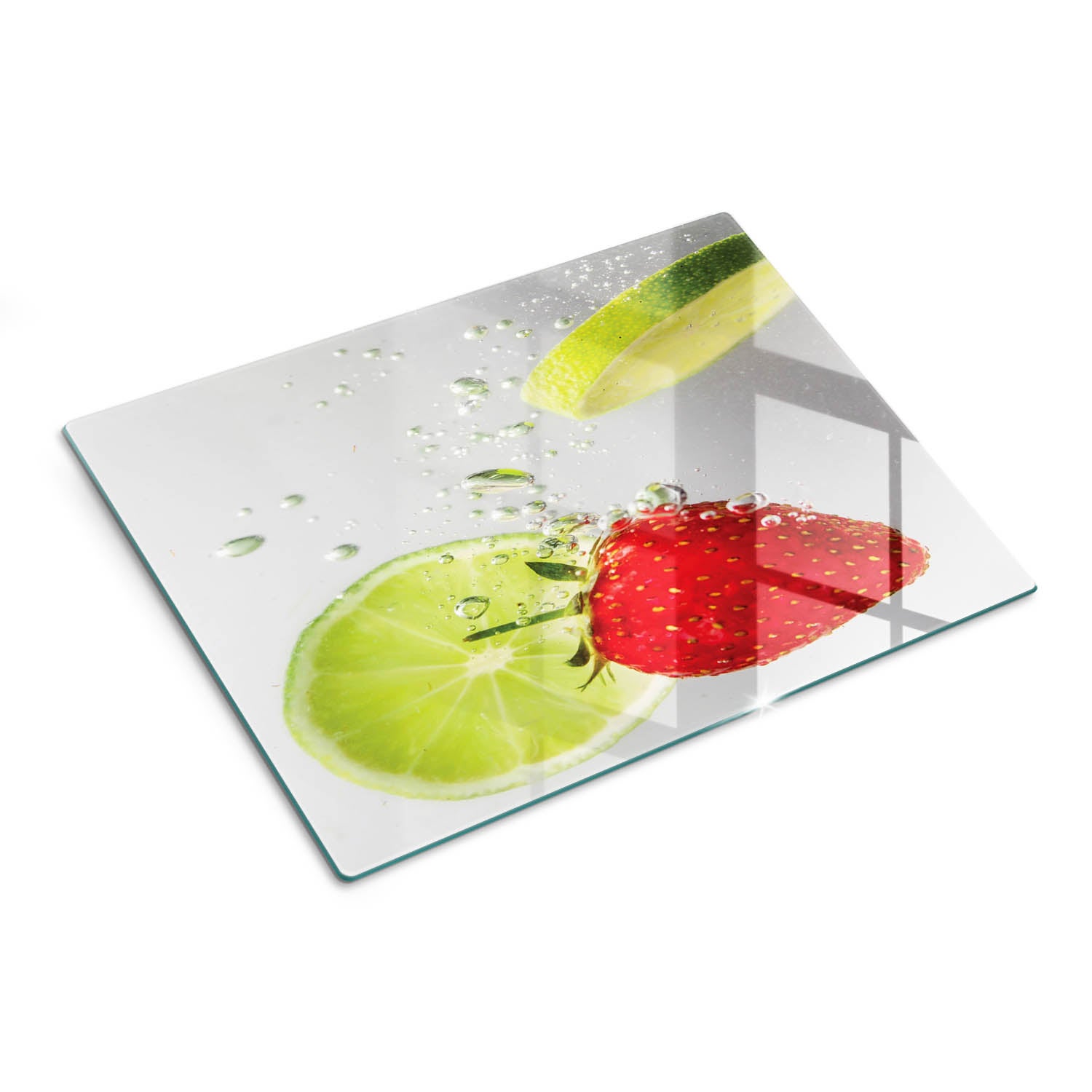 Deska kuchenna ze szkła hartowanego z grafiką - Truskawka Limonka - 30x40 - Tulup