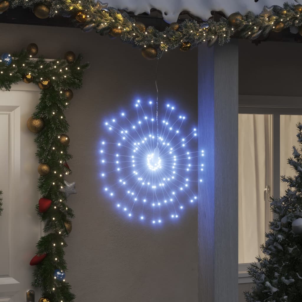 Ozdoby świąteczne, 140 lampek LED, 8 szt., zimna biel, 17 cm vidaXL