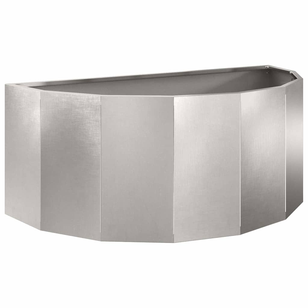 Donica Srebrny 90 x 45 x 35 cm Stal nierdzewna