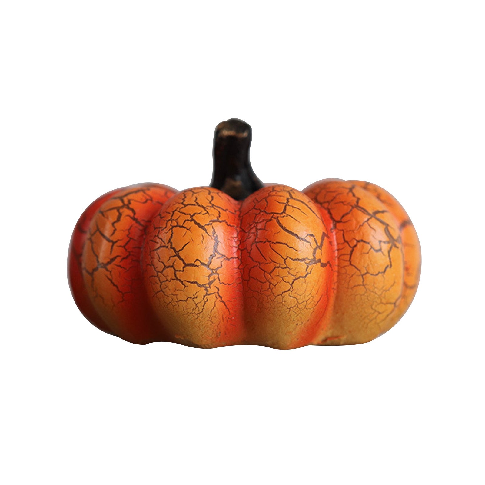 Lampka LED w Kształcie Dyni na Halloween, Ciepłe Światło, Zasilanie Bateriami, Dekoracja z Żywicy