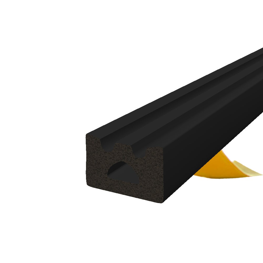 Uszczelka samoprzylepna EPDM E 10x6 mm czarna do okien i drzwi 30 m
