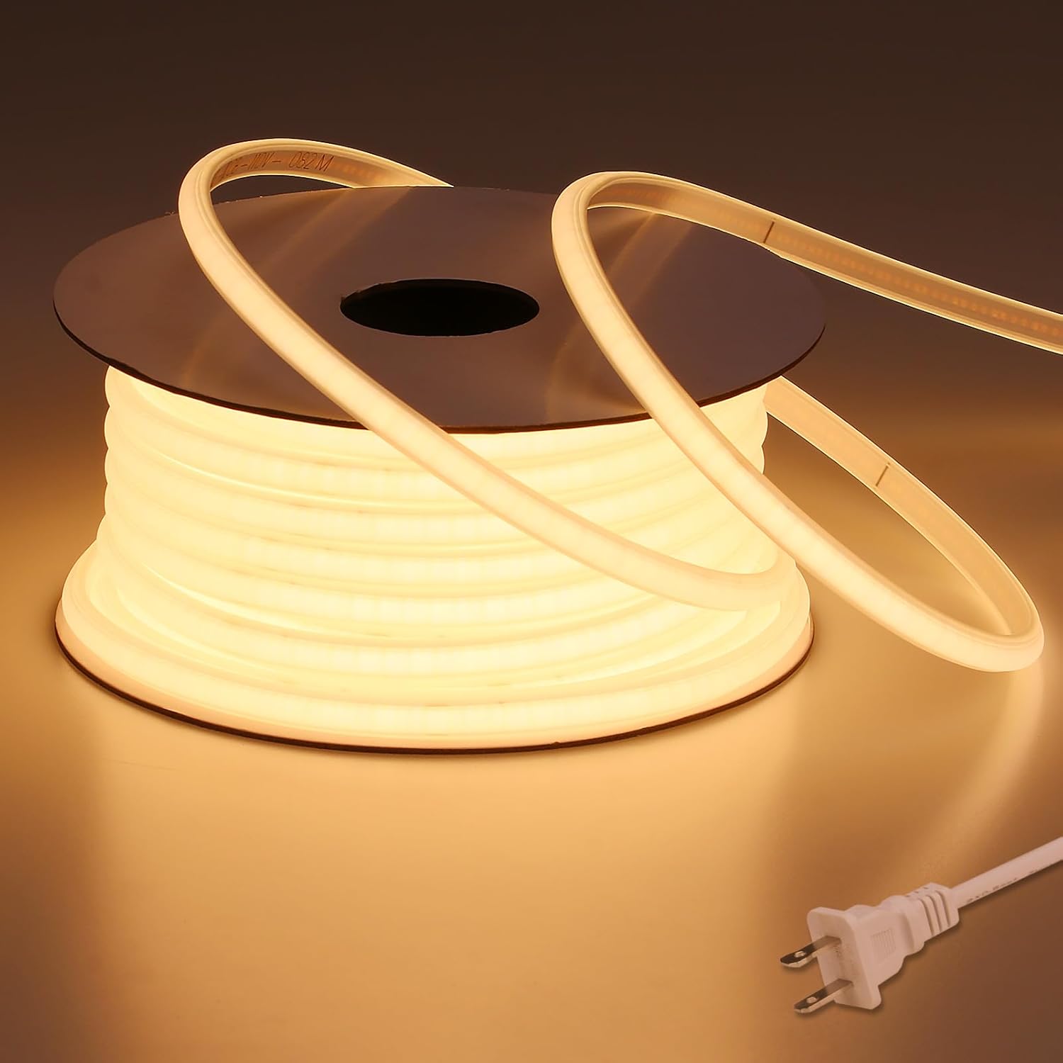 Wodoodporna taśma świetlna COB LED 220 V, ciepłe białe światło 3000 K, elastyczne możliwości cięcia, odpowiednia do sypialni, ogrodów, pomieszczeń ko