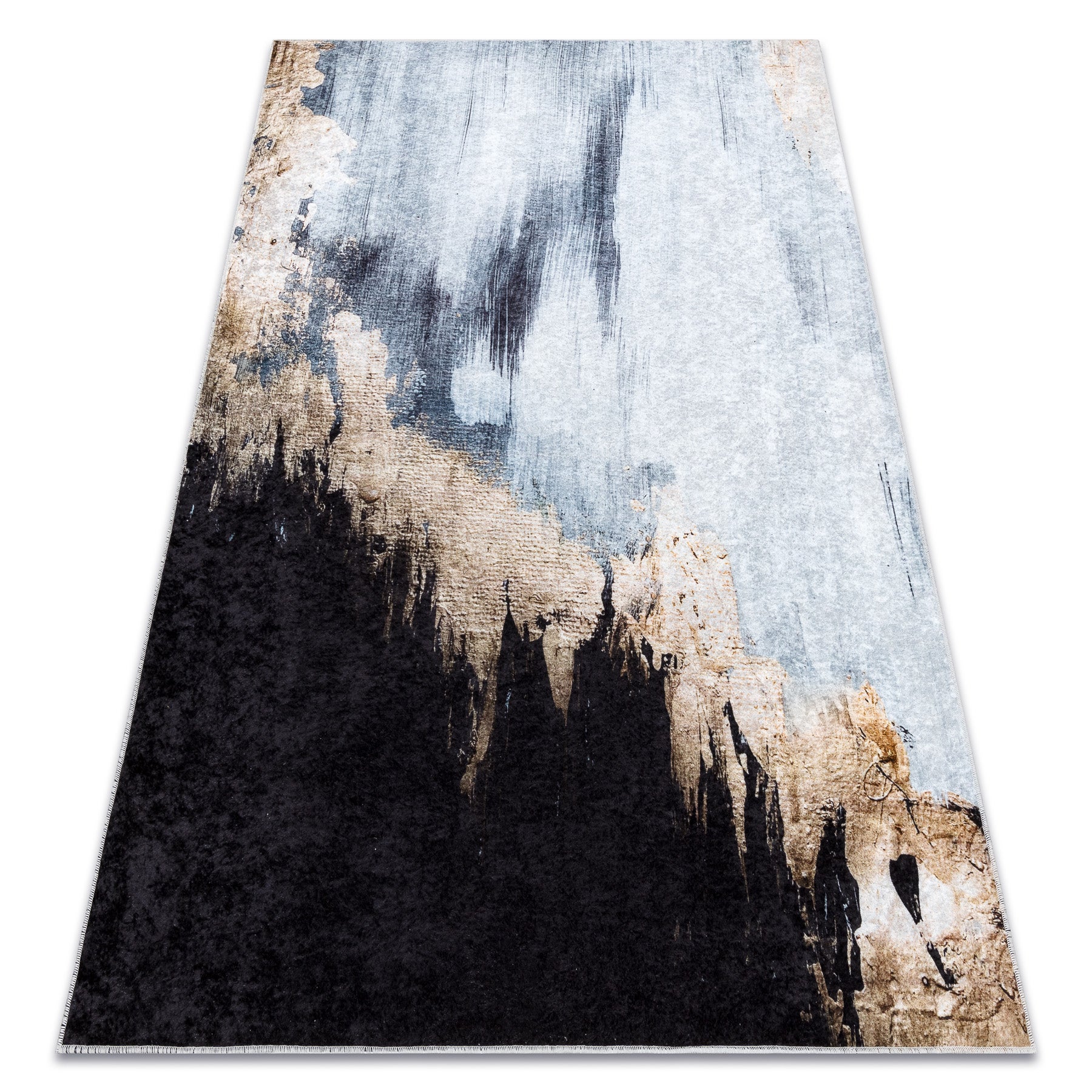 Dywan do prania MIRO 51573.802 Abstrakcja antypoślizgowy - niebieski / złoty 160x220 cm