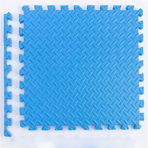 Mata 10 Elementów - Pianka EVA 1cm - Dekoracja Salonu & Ochrona Podłogi - Wzór Patchwork Interlock