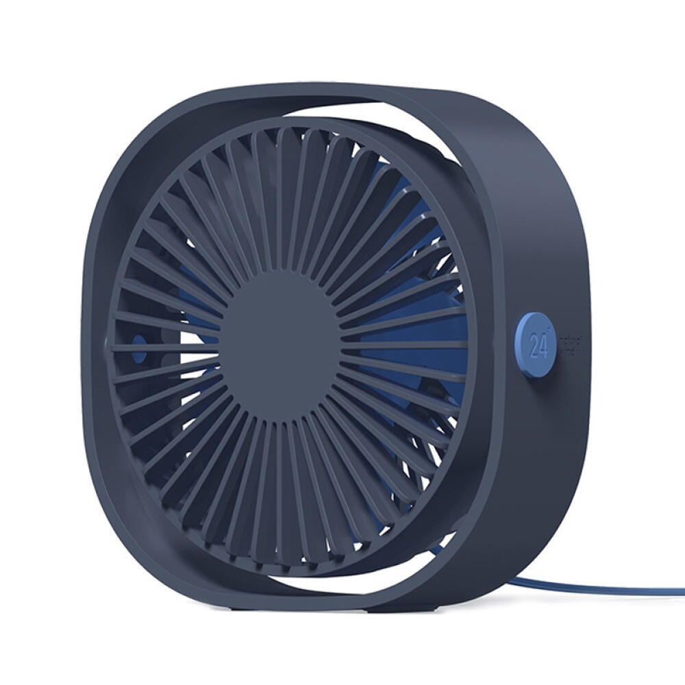 Mini wentylator USB, przenośny cichy wentylator biurkowy, 3-biegowa regulacja, zasilany przez USB, do domu i biura (niebieski)