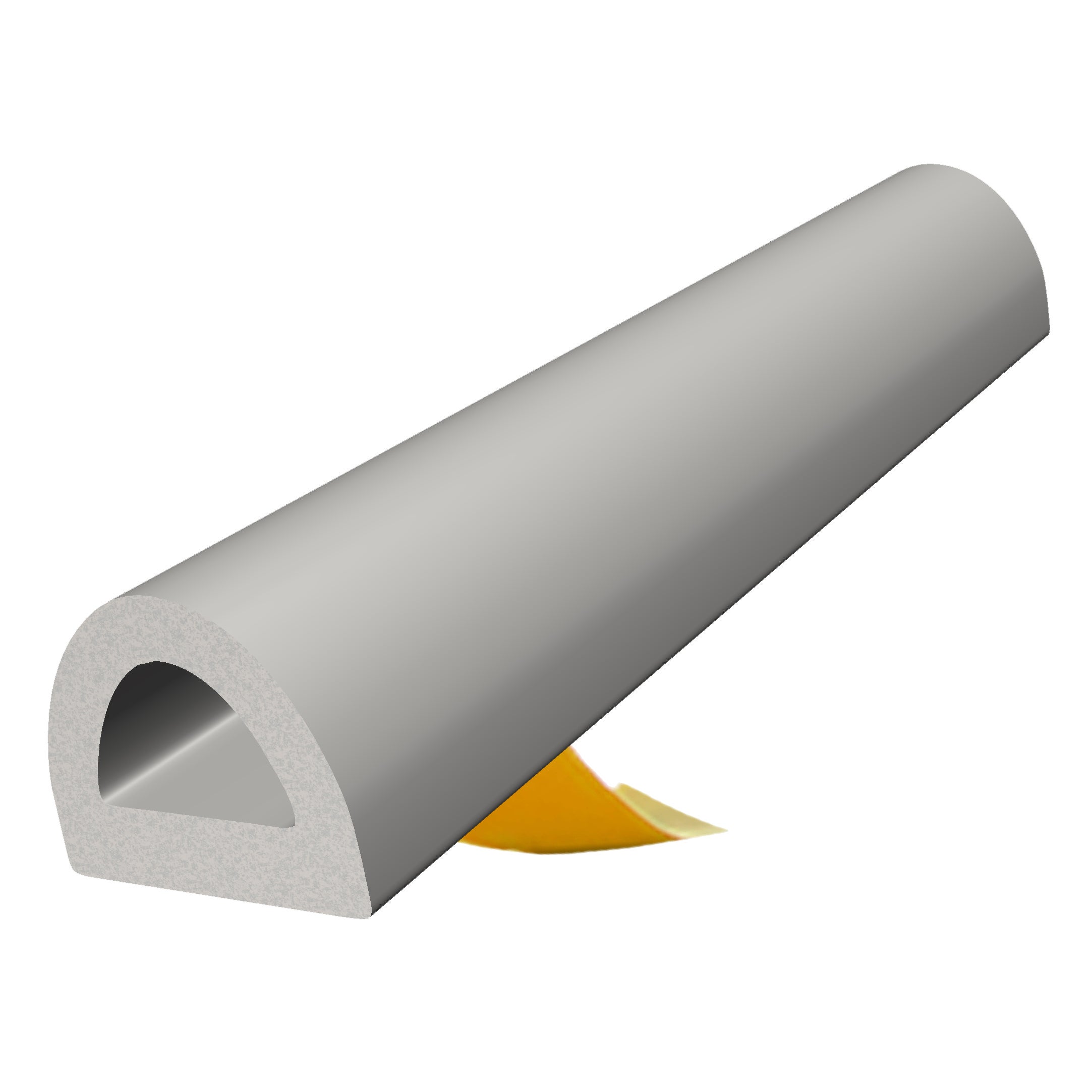 Uszczelka samoprzylepna EPDM D 9x7,5 mm szara do okien i drzwi 10 m
