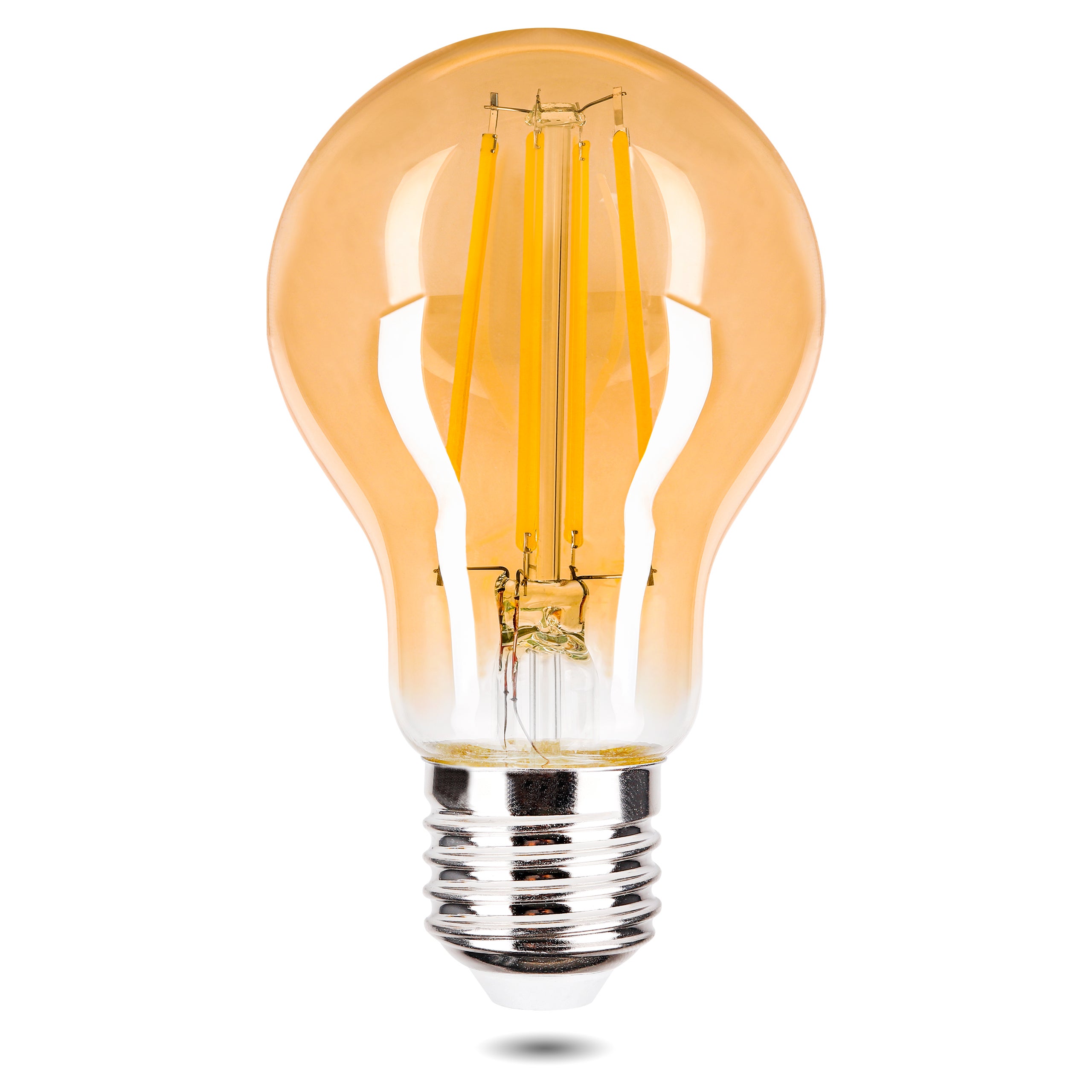 Żarówka LED E27 Filament A60 10W 4000K neutralna biel szkło bursztynowe amber MasterLED