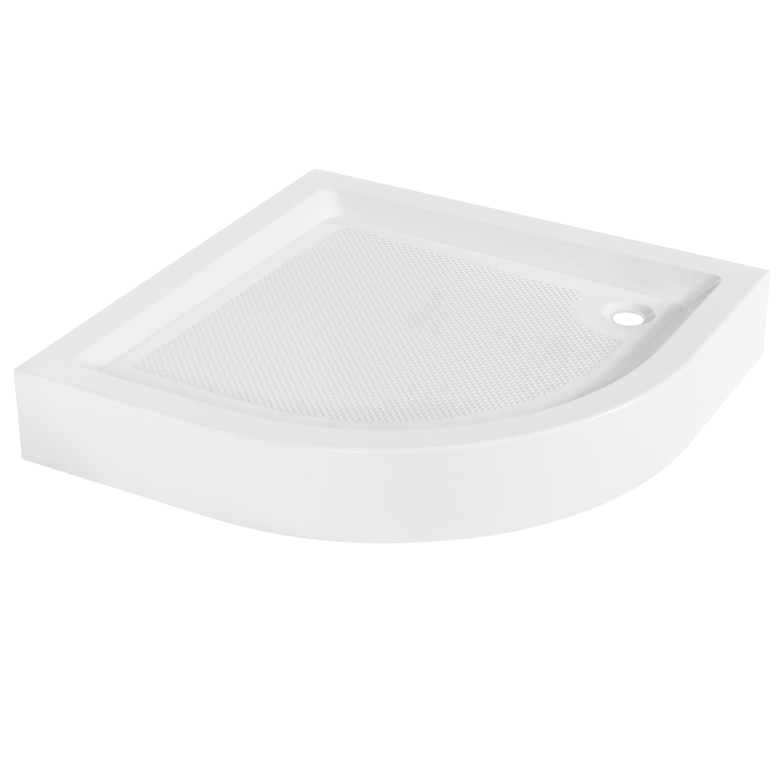 Brodzik Prysznicowy 80x80x16 cm Łazienkowy Do Prysznica Półokrągły INVENA