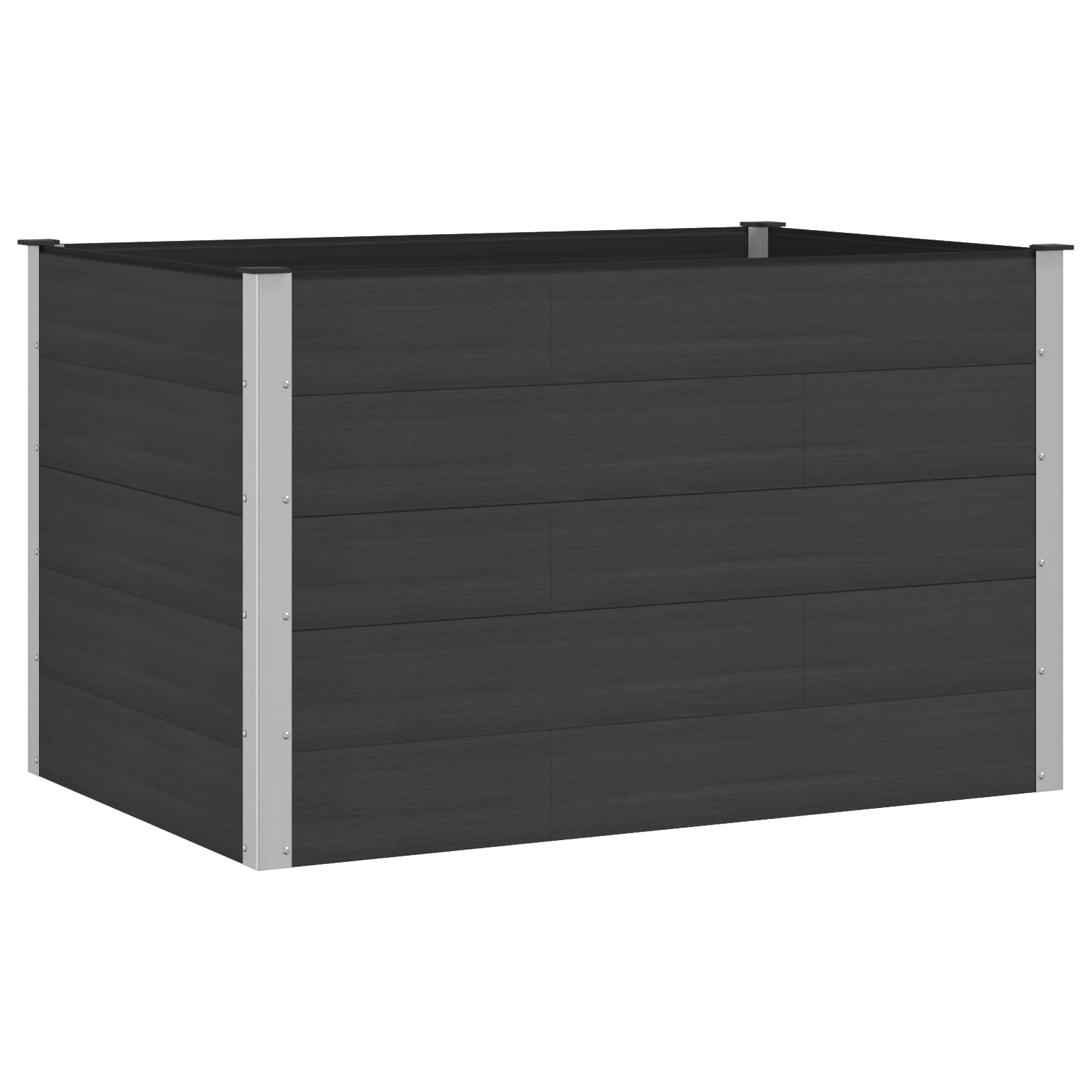 Podniesiona rabata ogrodowa Czarny 150 x 100 x 91 cm