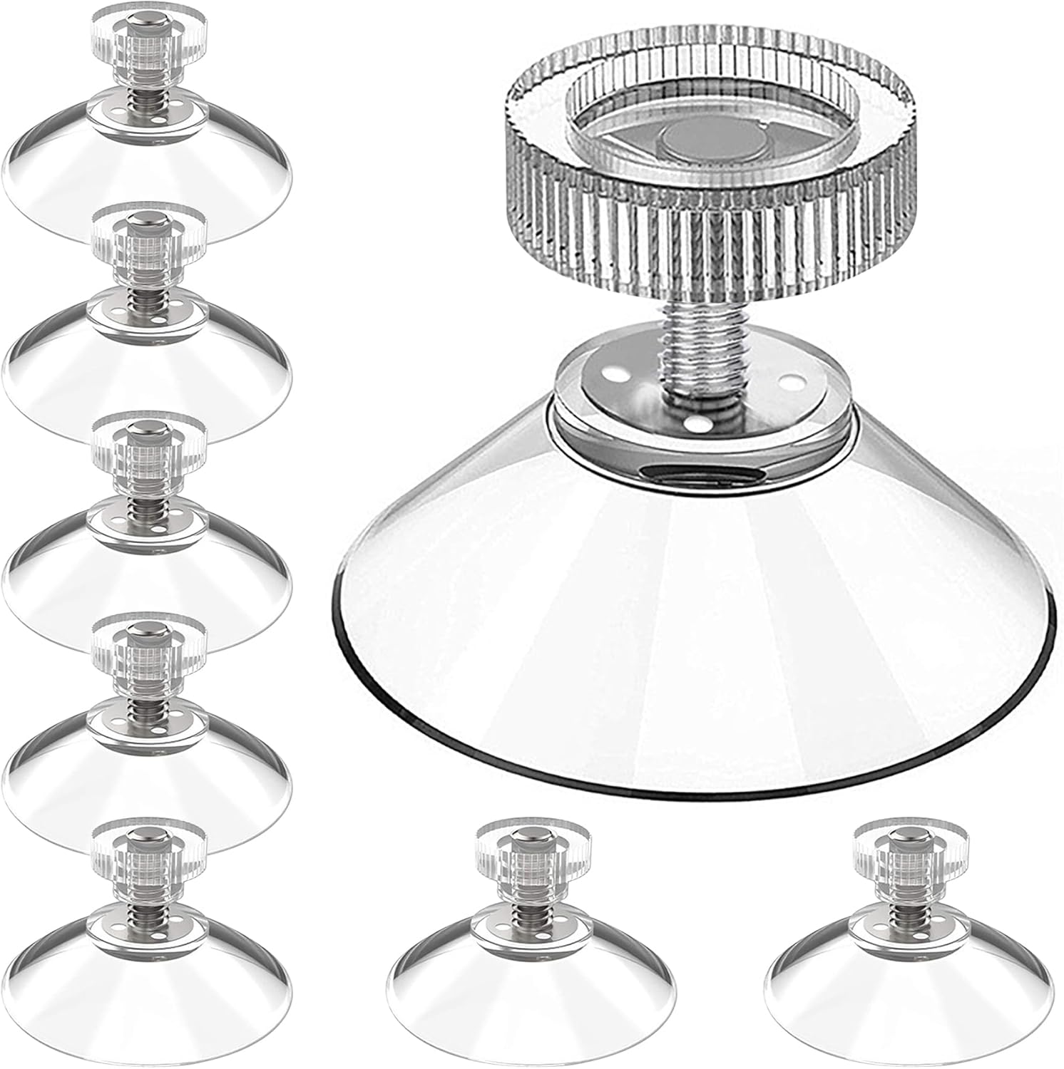Opakowanie 20 sztuk wielofunkcyjnych przyssawek Ø 30 mm z gwintem M5 x 7 mm do okien, szklanych stołów, łazienek, samochodów i zasłon izolacyjnych d