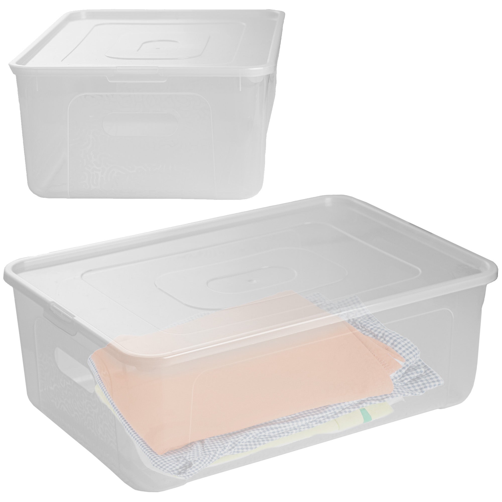 Pojemnik Pudło Plastikowe Pojemniki Z Pokrywą MultiBox 39x26x13,4 cm, 14 L
