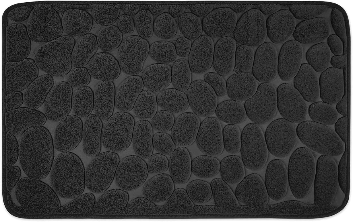 Dywanik łazienkowy z pianki memory, chłonny i antypoślizgowy, 50 x 80 cm, czarny
