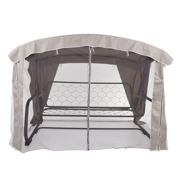 Dach z moskitierą do huśtawki ogrodowej 224 x 124 cm Ravenna beżowy PATIO