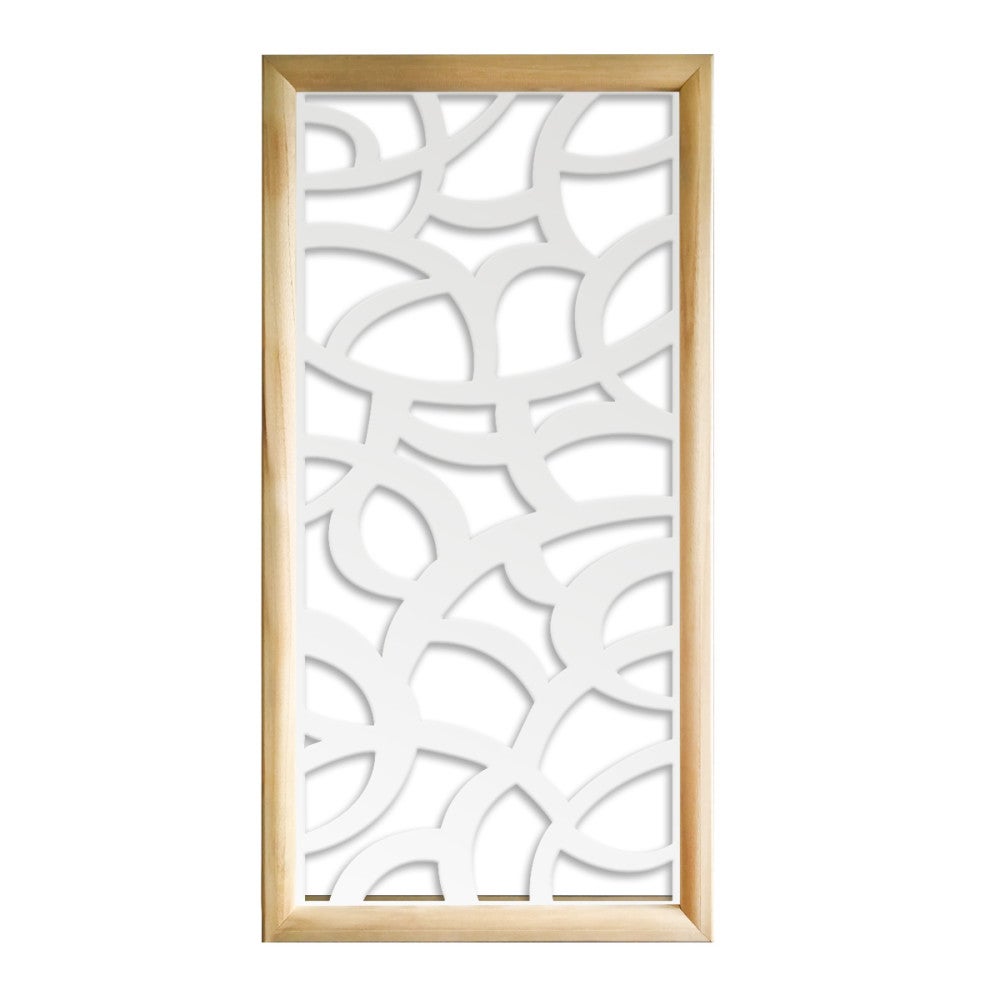 ROOTS - Prostokątne moduły dekoracyjne z drewna i PCV - Rozmiar 73x148 cm - Grubość 64 mm - Kolor wewnętrzny BIAŁY