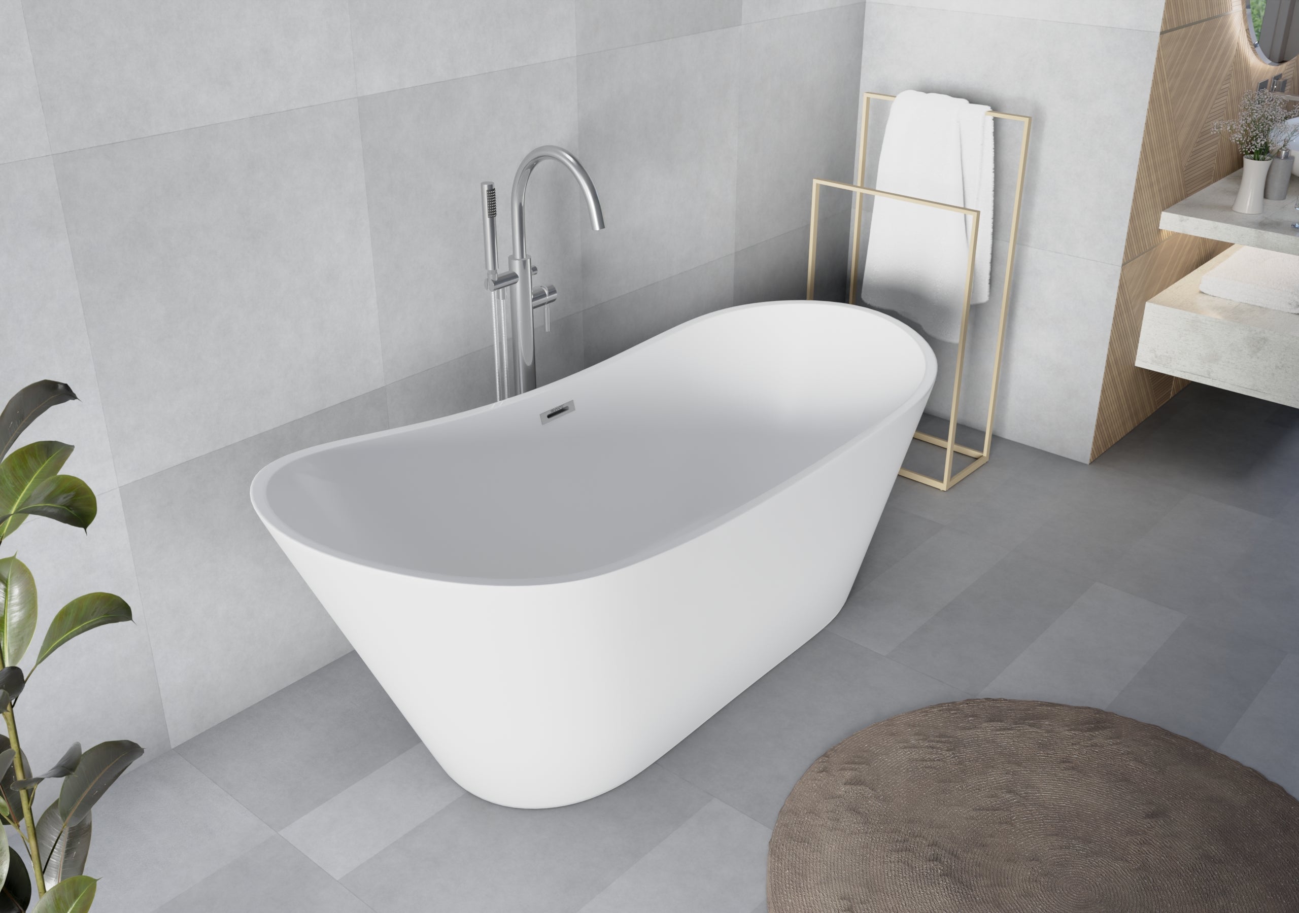 Wanna wolnostojąca z syfonem 170x75x72cm OTTONE SEVANTE