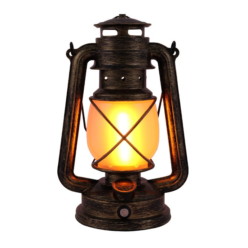 Retro ogrodowa latarnia LED, 1 sztuka, idealna do dekoracji ogrodu, tarasu i kempingu.