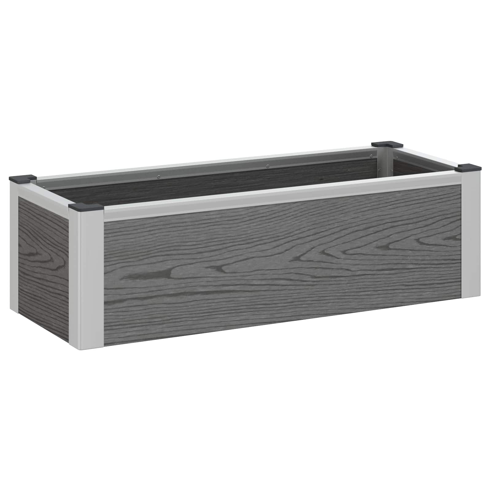 Rabata Ogrodowa na Warzywa WPC 75x30x22 cm Szara na Kwiaty na Zioła