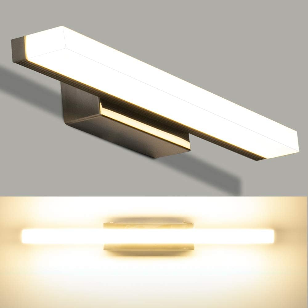 LEDMO Lampa Lustrzana do Łazienki LED 8W 40CM IP44 4000K Oprawa Łazienkowa 400x80x40mm Nowoczesny Kinkiet Wewnętrzny 750LM