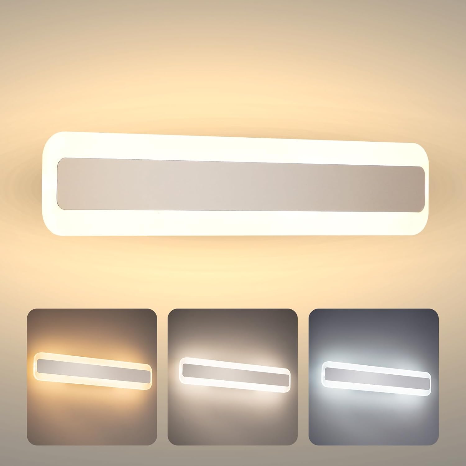 15W Lampa Lustrzana Łazienkowa 40CM 1050LM Oprawa Łazienkowa 230V Ciepła Biel 3000K Neutralna Biel 4000K Zimna Biel 6000K Kinkiet