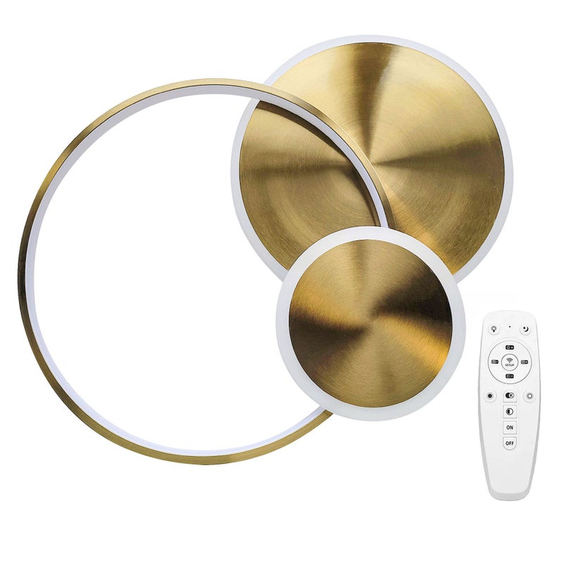 Lampa Sufitowa Toolight App1711-C Złoty Szczotkowany +Remote Control