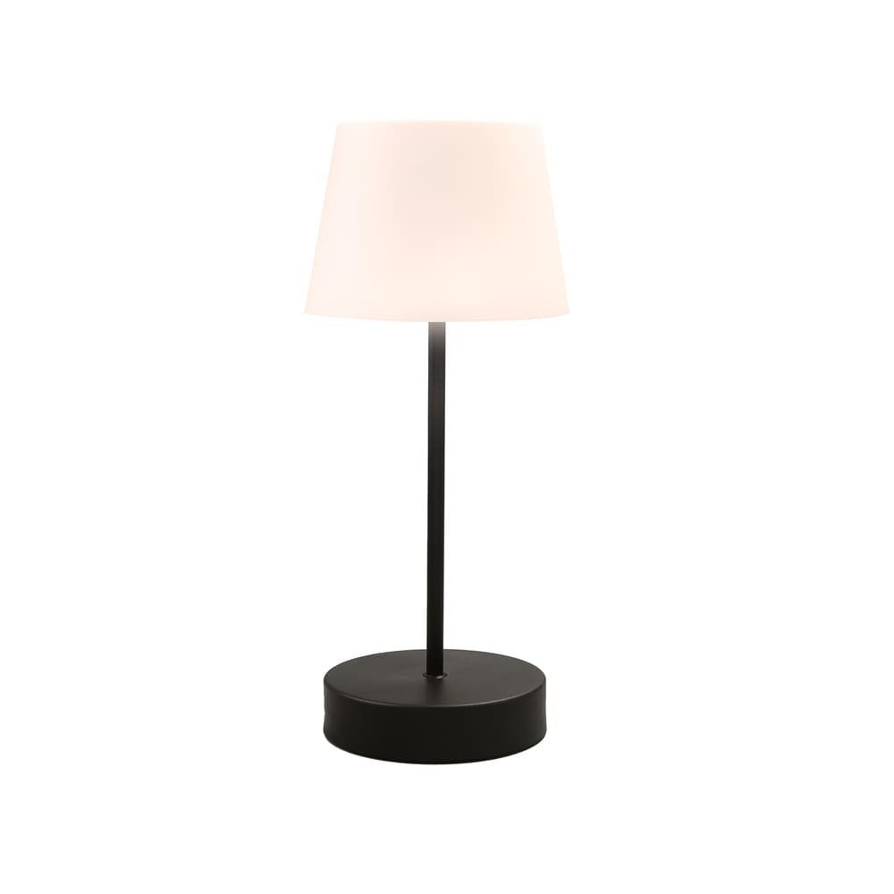 Czarna lampa stołowa LED Sora 3W z akumulatorem i 3 stopniami intensywności świecenia