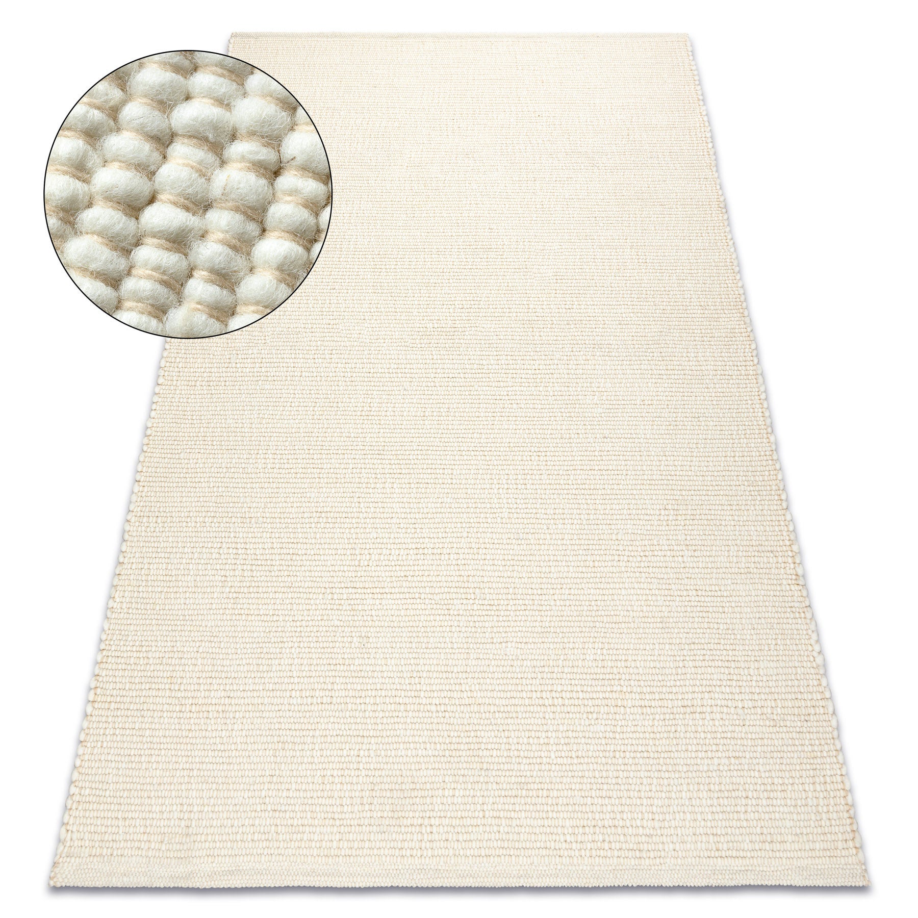 Dywan NEPAL 2100 natural, krem - wełniany, dwustronny, naturalny 60x100 cm