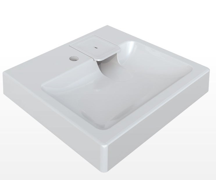 Umywalka do zamontowania na pralkę 60x60x11cm biała