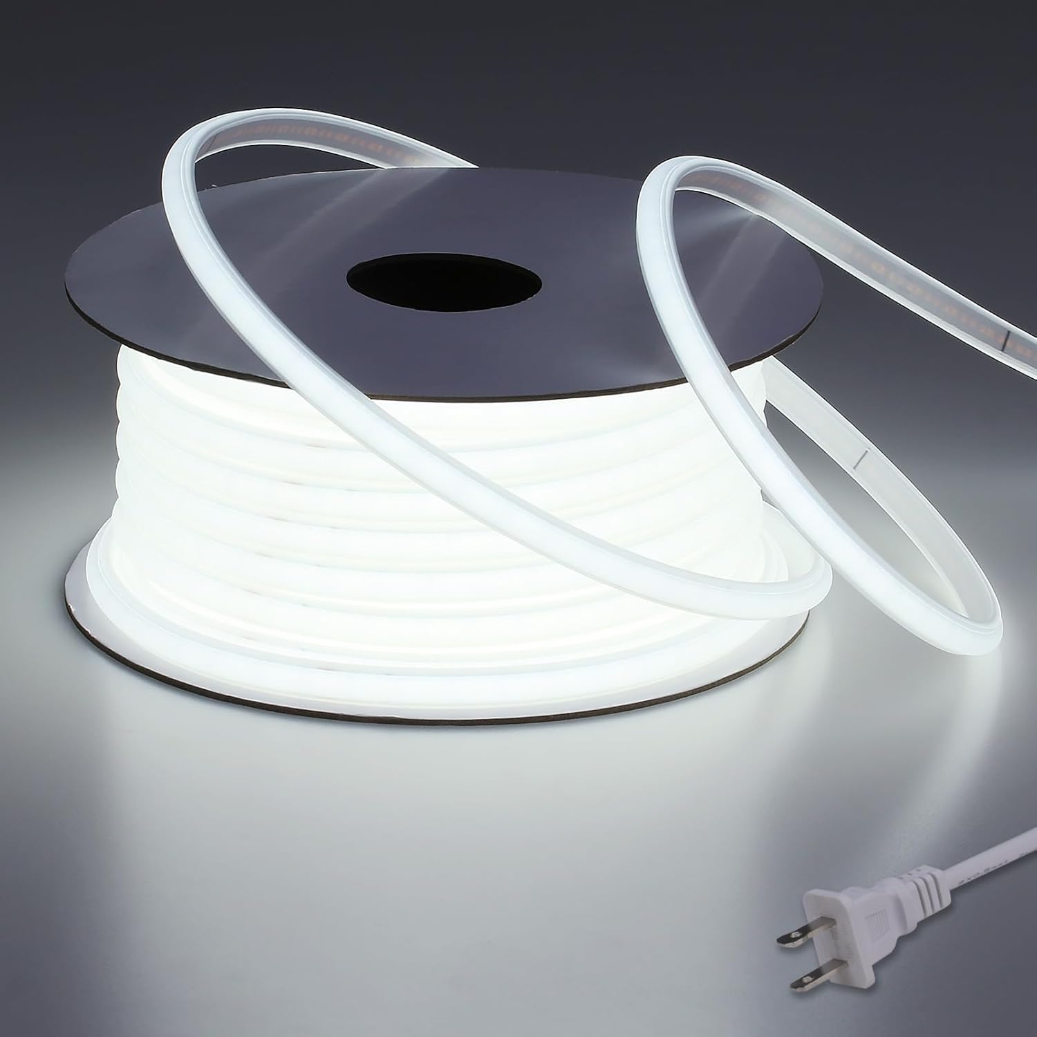 Wodoodporna taśma świetlna COB LED 220 V, zimna biel 6000 K, giętka, odpowiednia do sypialni, ogrodów, pomieszczeń komercyjnych itp., 15 m.
