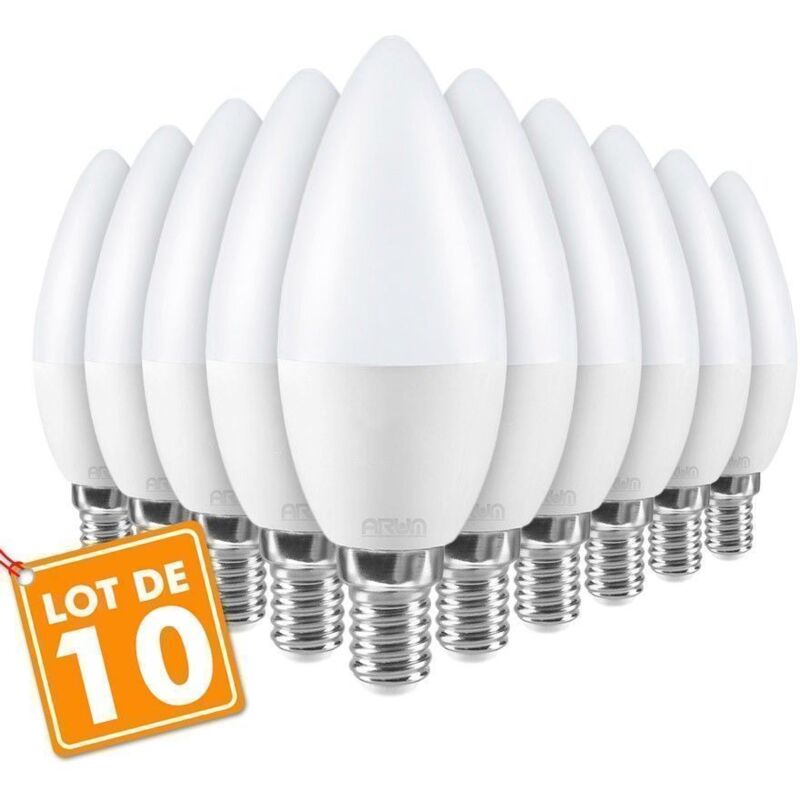 Zestaw 10 żarówek LED E14 5.5W eq 40W C37 Temperatura barwowa: Biały Ciepły 3000K