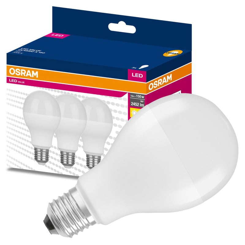 3x Żarówka LED Osram A68 E27 19W 2451lm 3000K Ciepła 200st