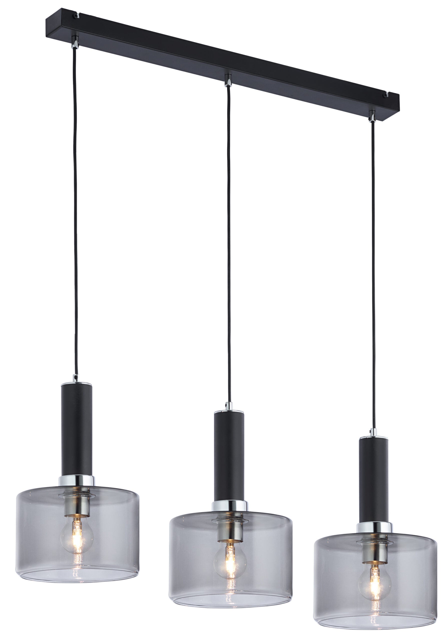Lampa wisząca VANES JUPITER srebrno-czarna E27 77x20x39-80 cm 1 szt.