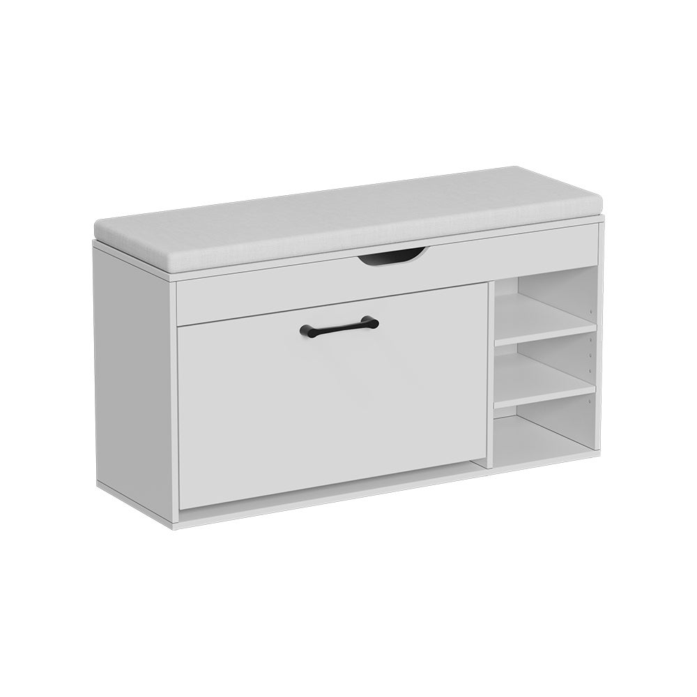 Vicco Ławka na buty Solino, Biały, 90 x 50 cm z 3 otwartymi przedziałami