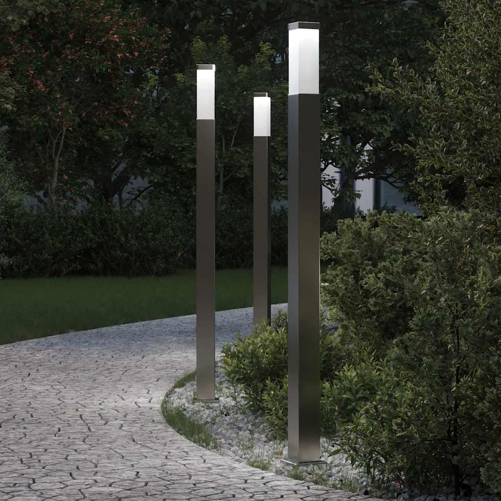 Słupki oświetleniowe 3 szt. 110 cm Stal nierdzewna IP44 vidaXL