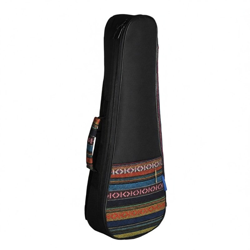 Kolorowa torba-plecak na ukulele sopranowe 21" w stylu etnicznym, w stylu narodowym, z wytrzymałą bawełnianą wyściółką i regulowanym paskiem na r