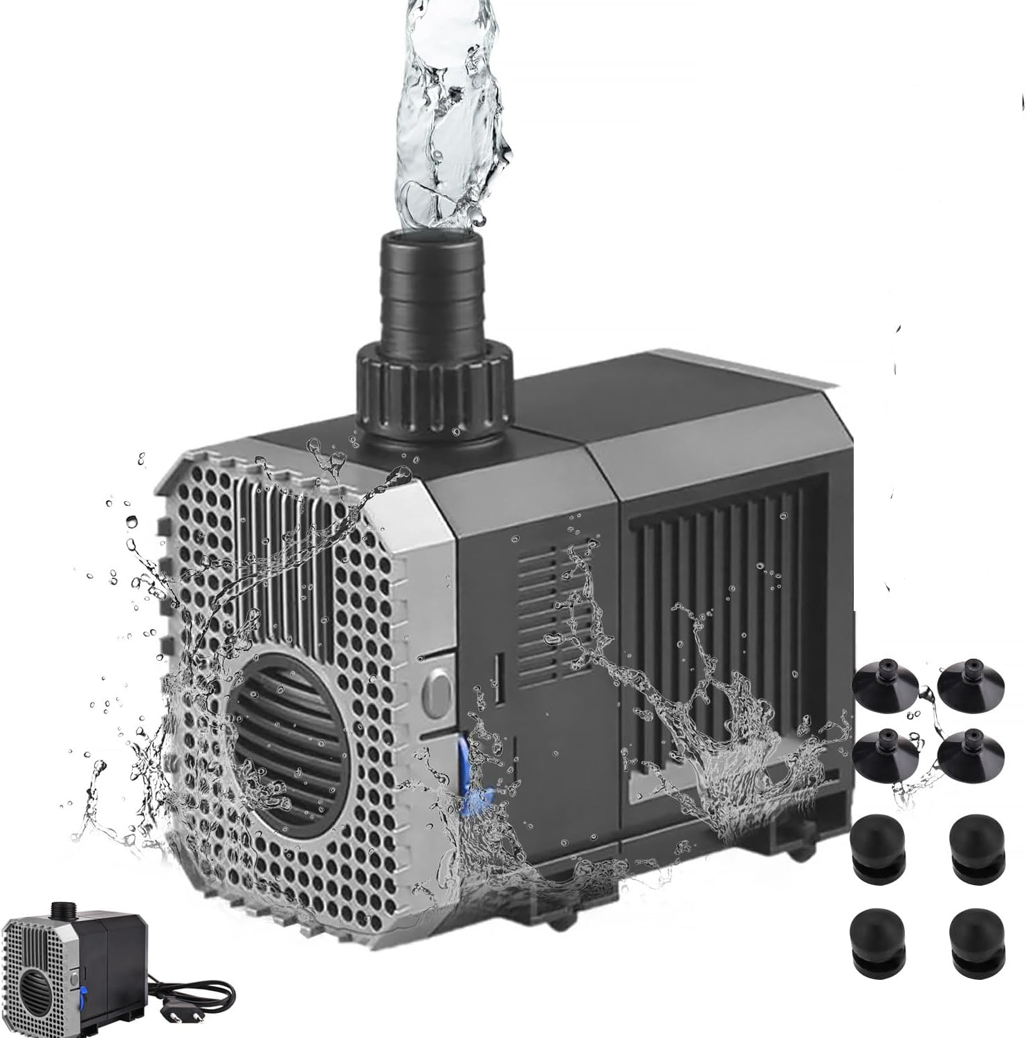 Pompa zanurzeniowa do akwarium 5000L/H 80W kompatybilna z filtrami fontannowymi do oczek wodnych CHJ-5000