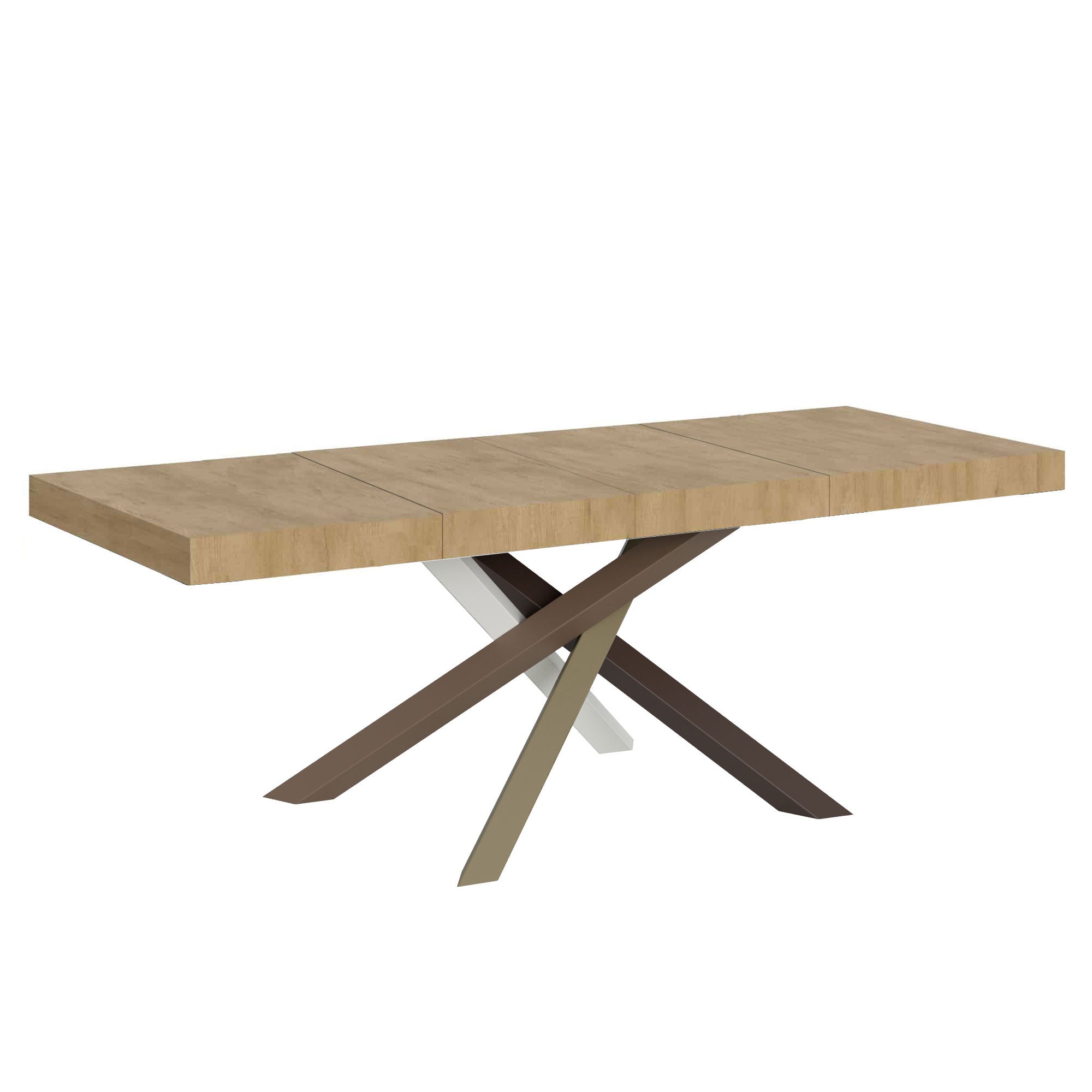 Stół rozkładany 90x180/284 cm Volantis Premium Dąb Natura rama 4/C