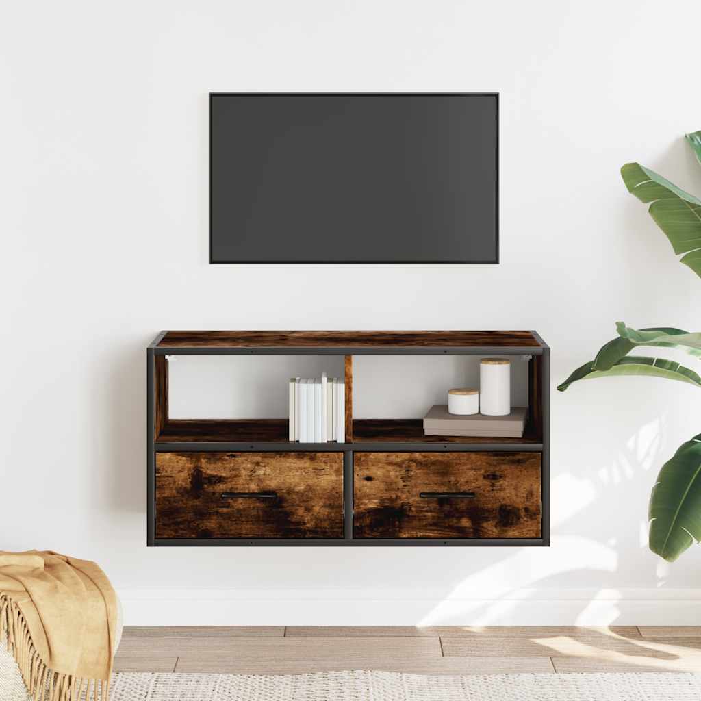 Szafka pod telewizor, przydymiony dąb, 80x31x39,5 cm